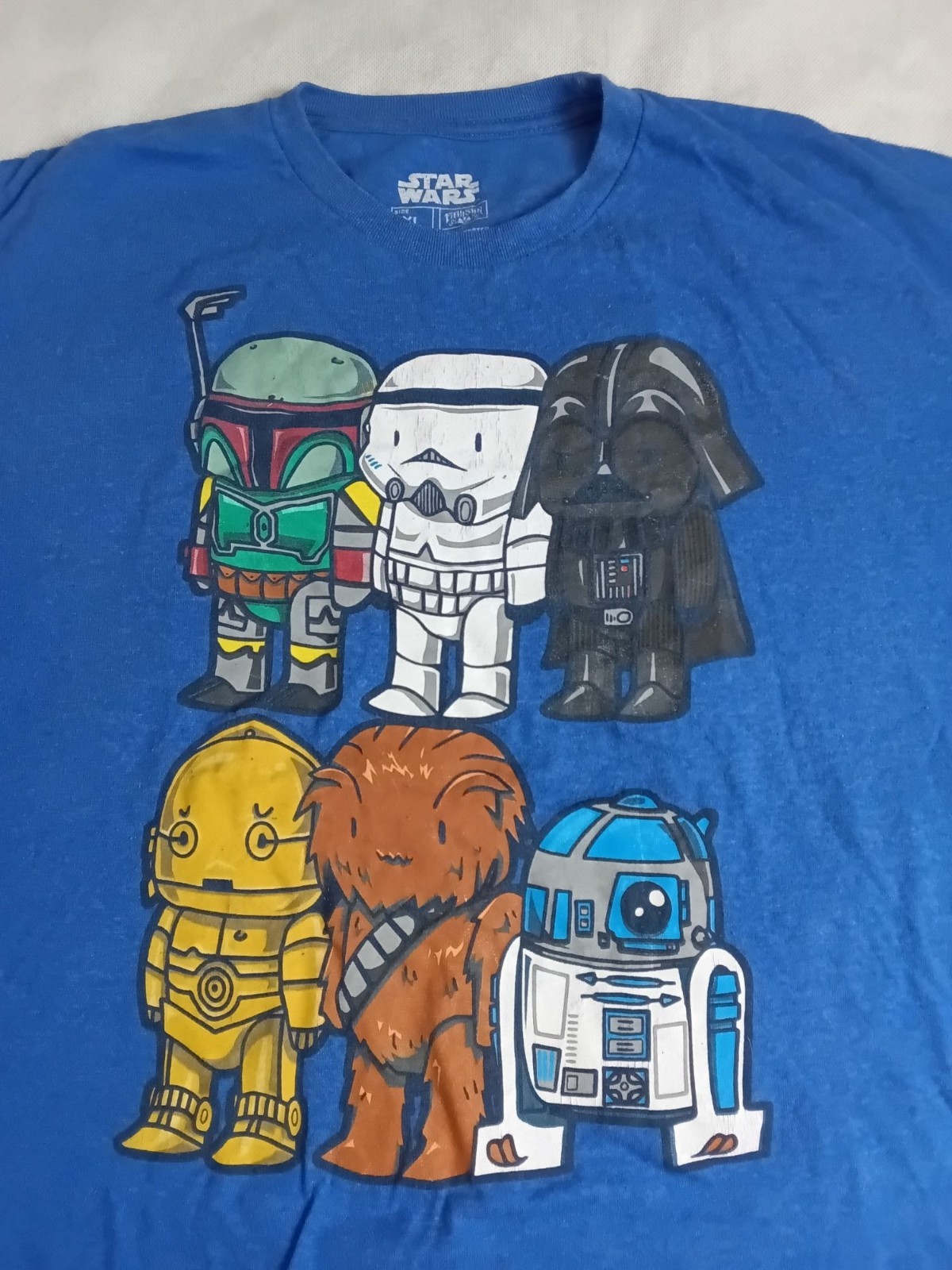 Star Wars Fifth Sun Cartoon Characters T-Shirt XL Darth Vader Boba Fett C3P0 gallery