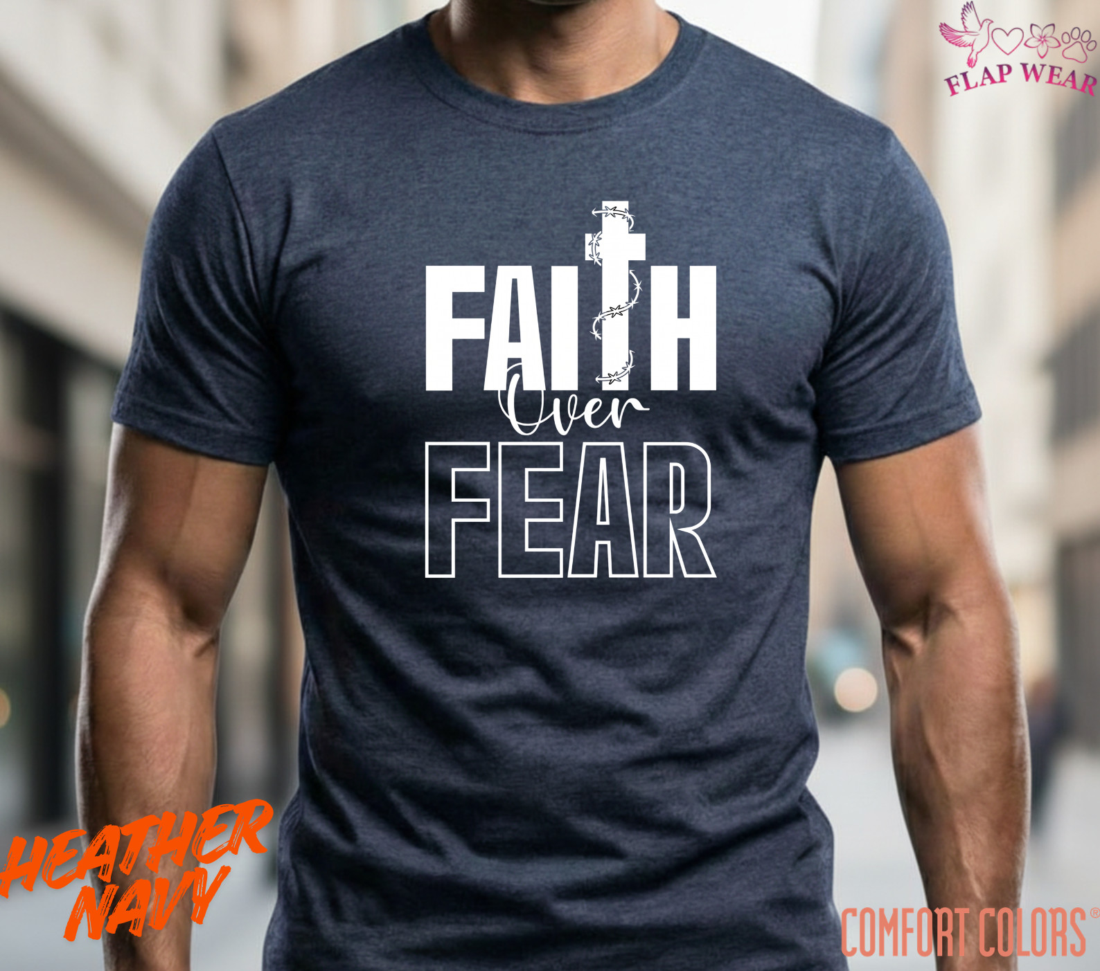 Unisex Faith Over Fear Christian T-Shirt, Men T shirt,Women T shirt Gift Religio gallery