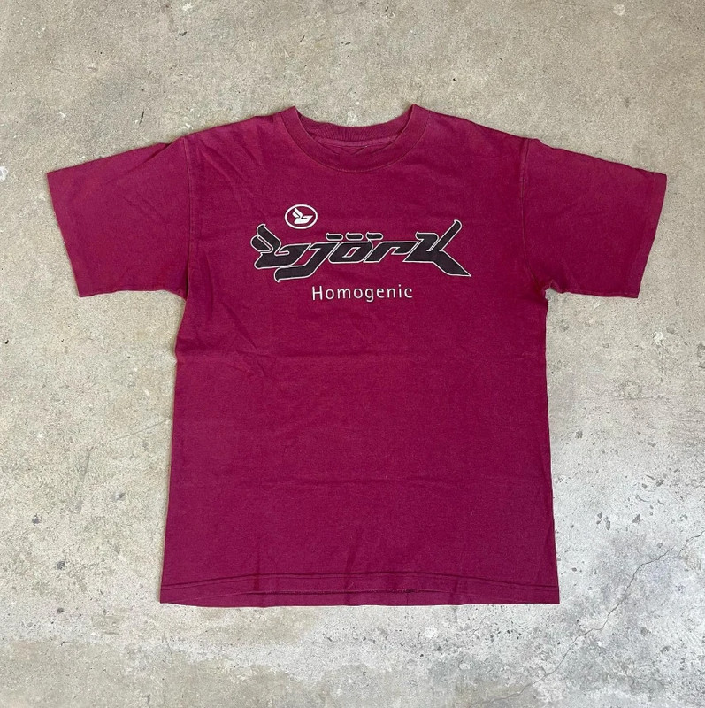 1997 Bjork Homogenic Maroon T Shirt Size S-5XL MD779