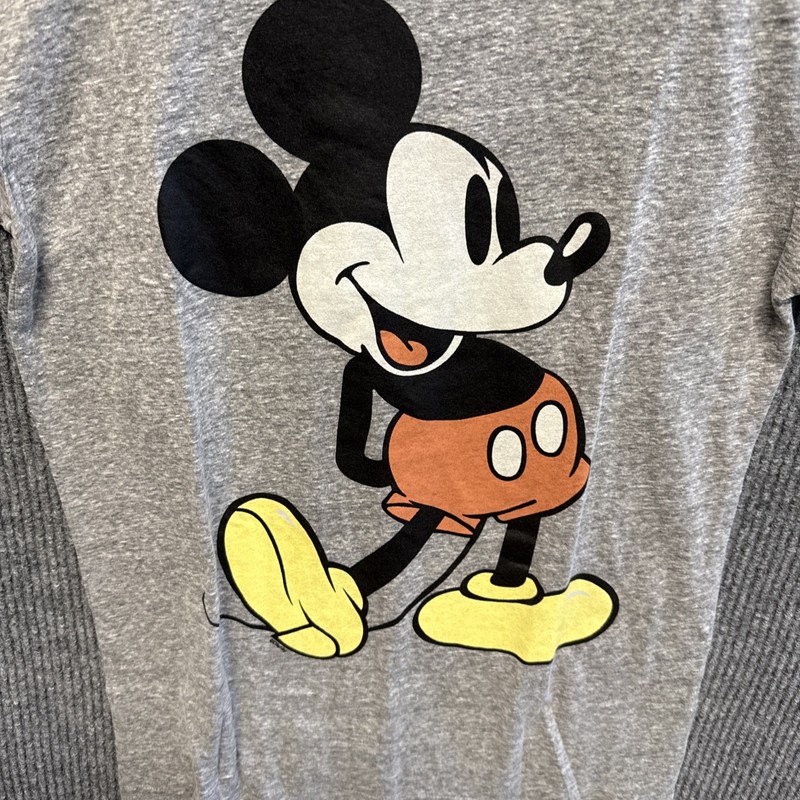 Disney NWOT Mickey Mouse Heather Gray Graphic Tee gallery