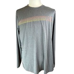 MARINE LAYER Weekend Sport Long Sleeve T Shirt Size Large Logo Graphic Crew Gray