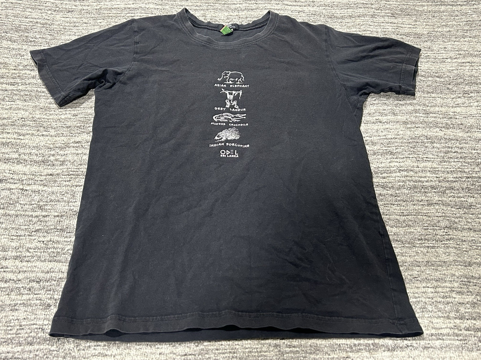 LUV SL Odel Sri Lanka T-Shirt Adult Small Black Animal Short Sleeve Cotton Mens gallery