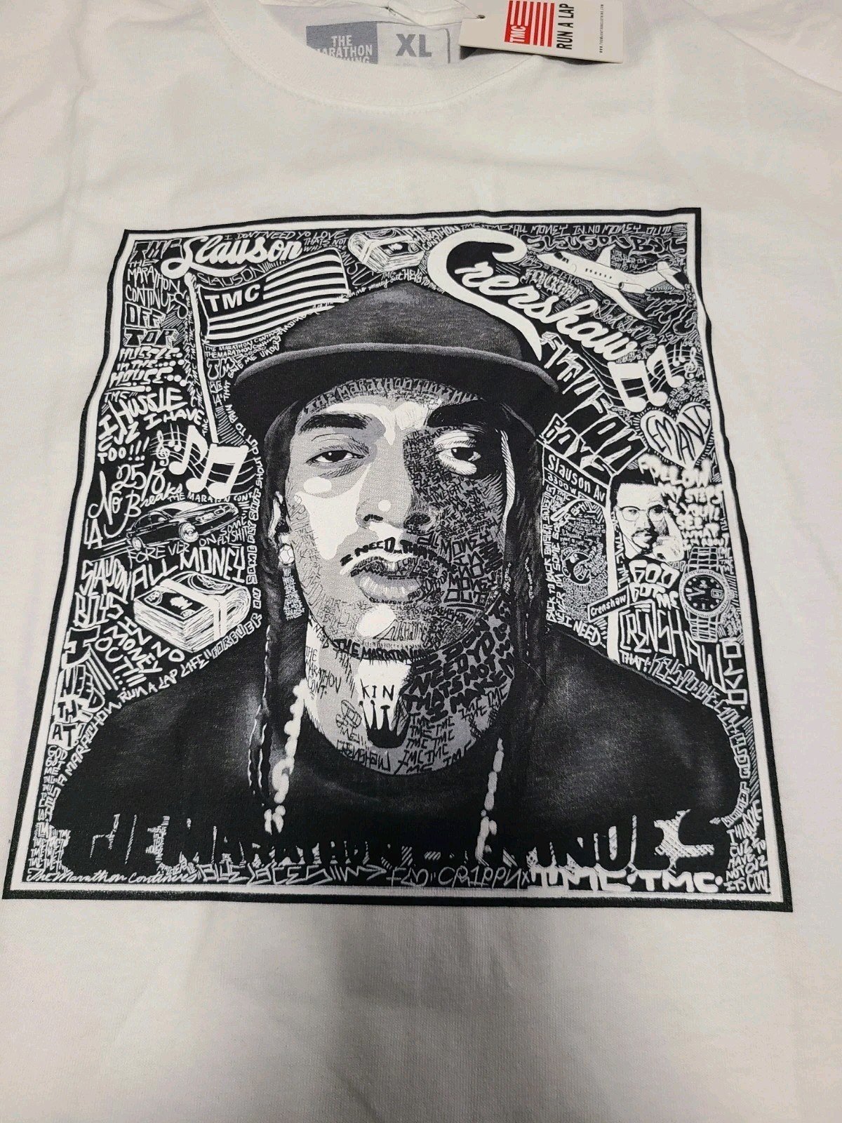 The Marathon Clothing TShirt Mens XL White Nipsey Hussle Crenshaw New With Tags gallery