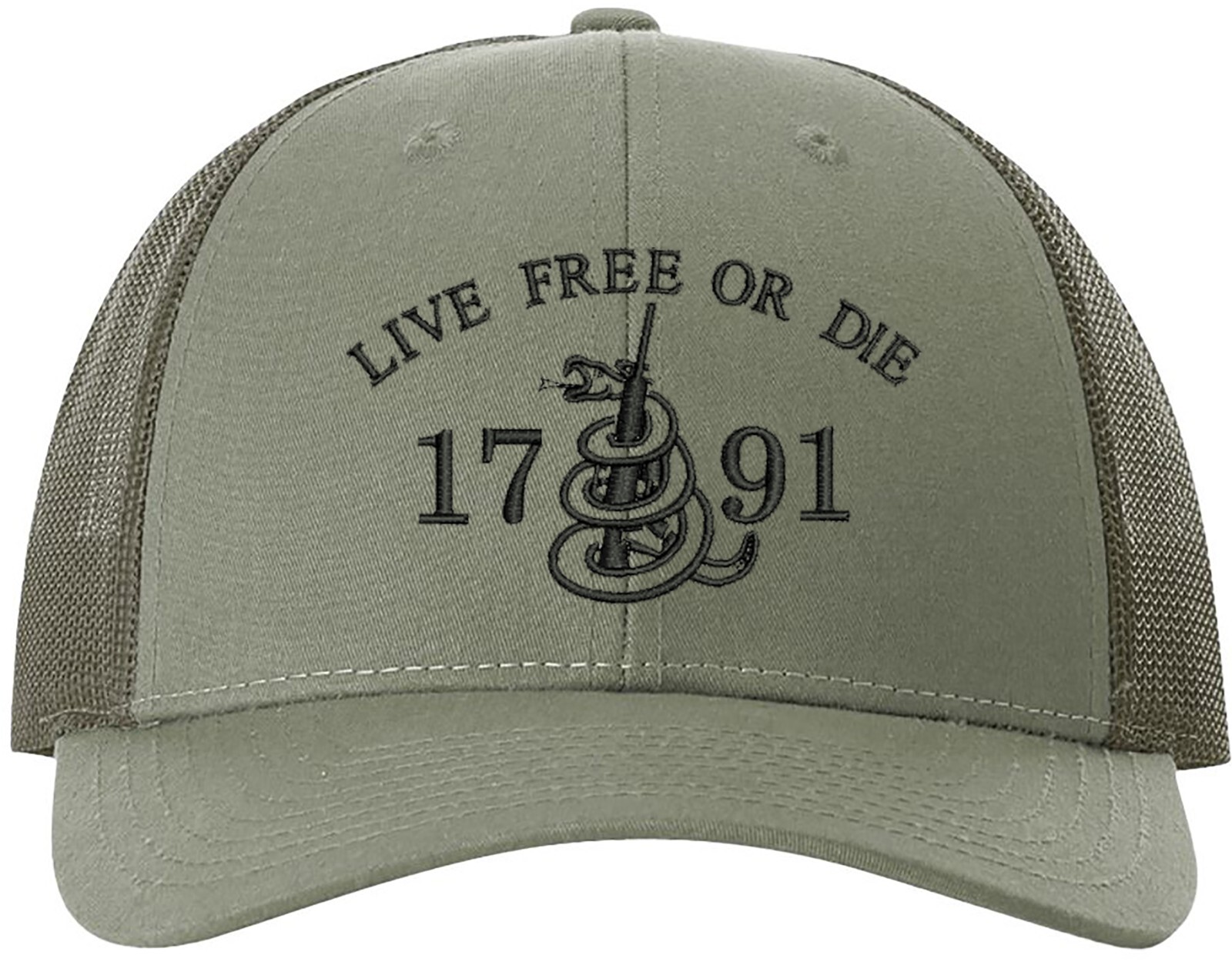 Live Free Or Die 2A Richardson Embroidered One Size Fits All Trucker Hats gallery