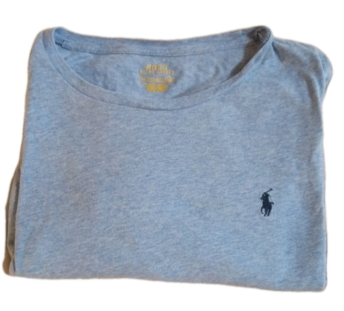 Polo Ralph Lauren Men’s Blue Cotton Classic Fit Polo Logo T-Shirt Size 2XL