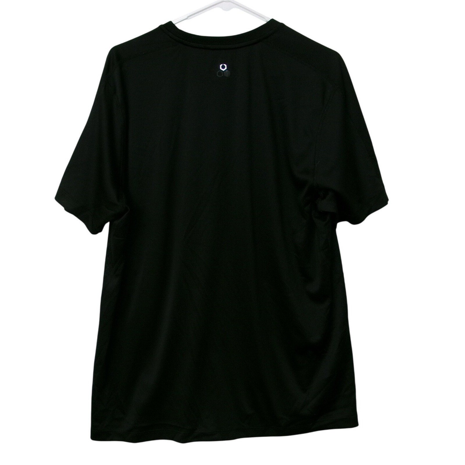 Tek Gear Dry Tek Men's Large Black Neon Stripe Athletic T Shirt Performance gallery