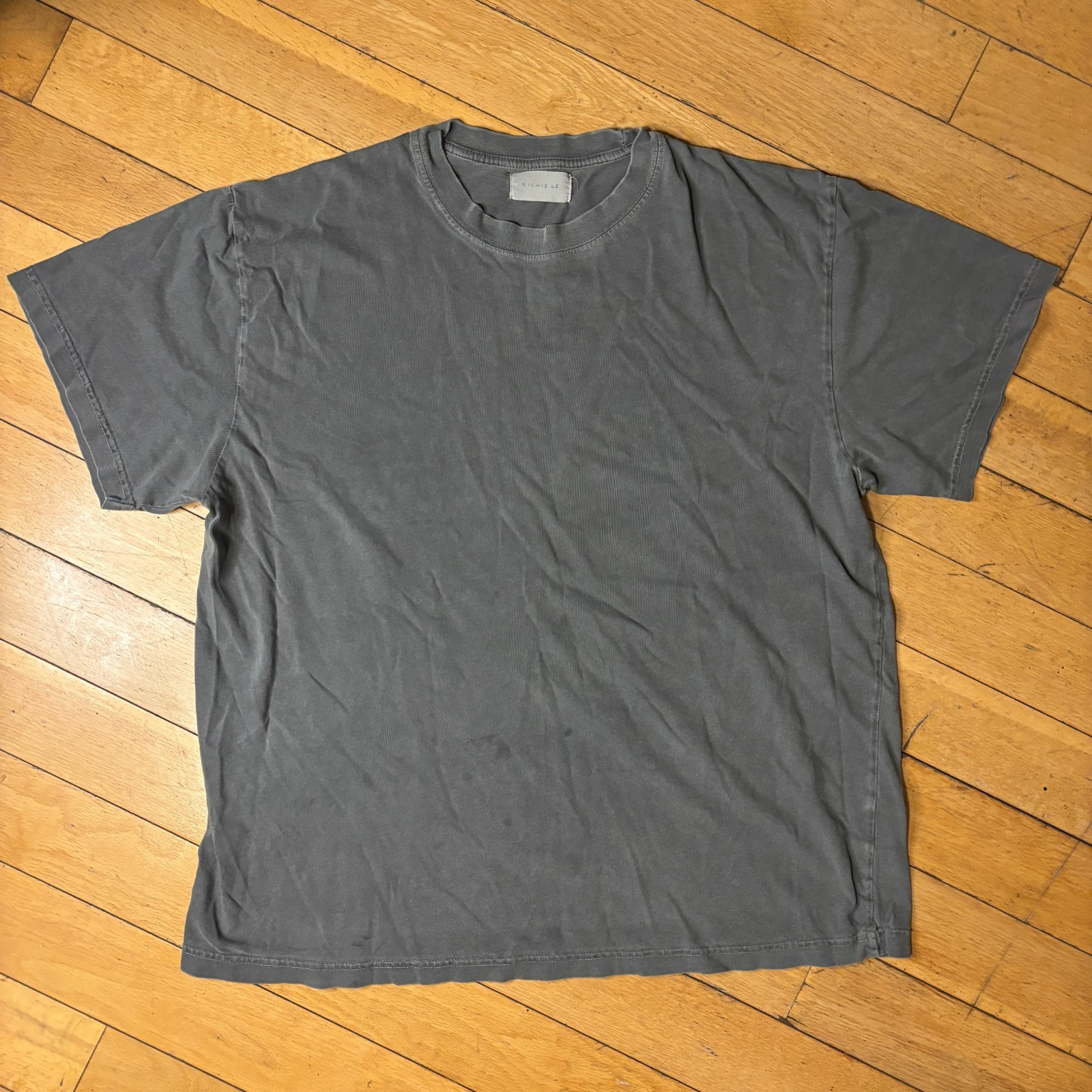 Lot of 2 Richie Le Collection Blank Daily Tee Mens M Gray Made USA Streetwear gallery