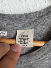 Levi’s Heather Grey Batwing Graphic Tee, Size S