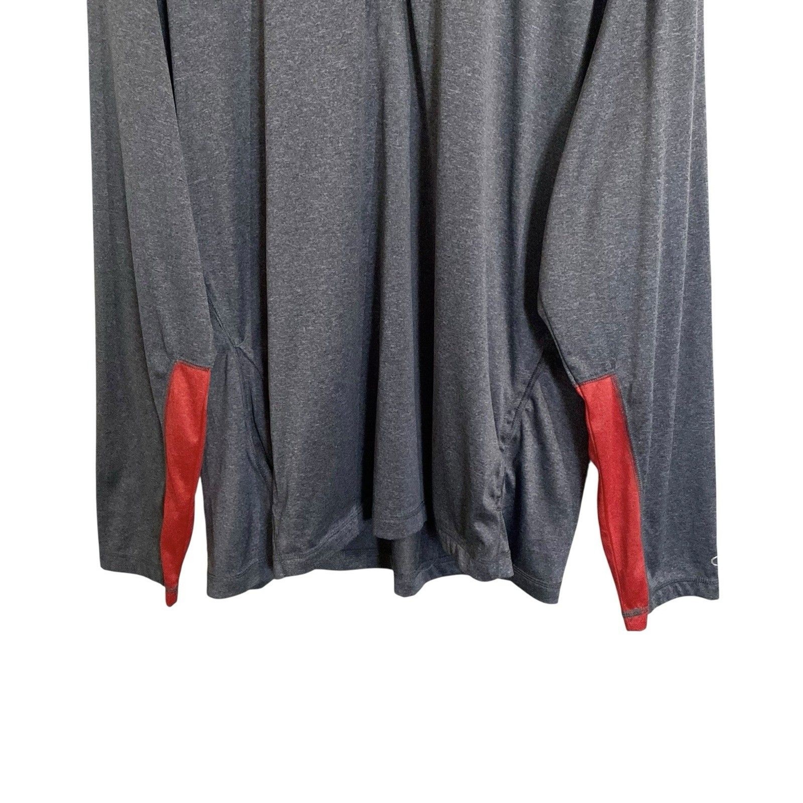 Champion Nebraska Huskers Shirt Mens XL Red Gray Long Sleeve Pullover 1/4 Zip gallery