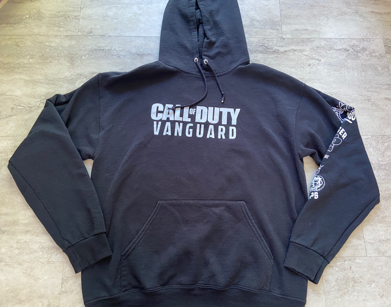 Call of Duty Vanguard Hoodie Sweatshirt Double Sided COD Big N Bad Wolf Mens L gallery