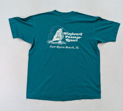 Windward Passage Resort Vintage 90s Men’s T-Shirt Size XL Teal Green