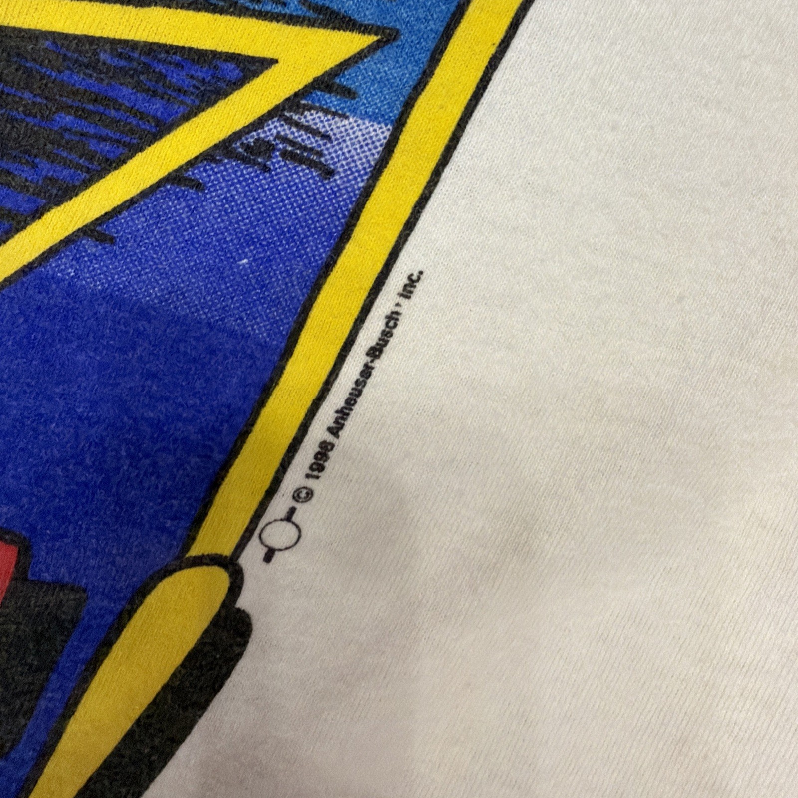 VTG 80s Bud Light I Love You Man T-Shirt Men L Single Stitch White Fishing Lake gallery