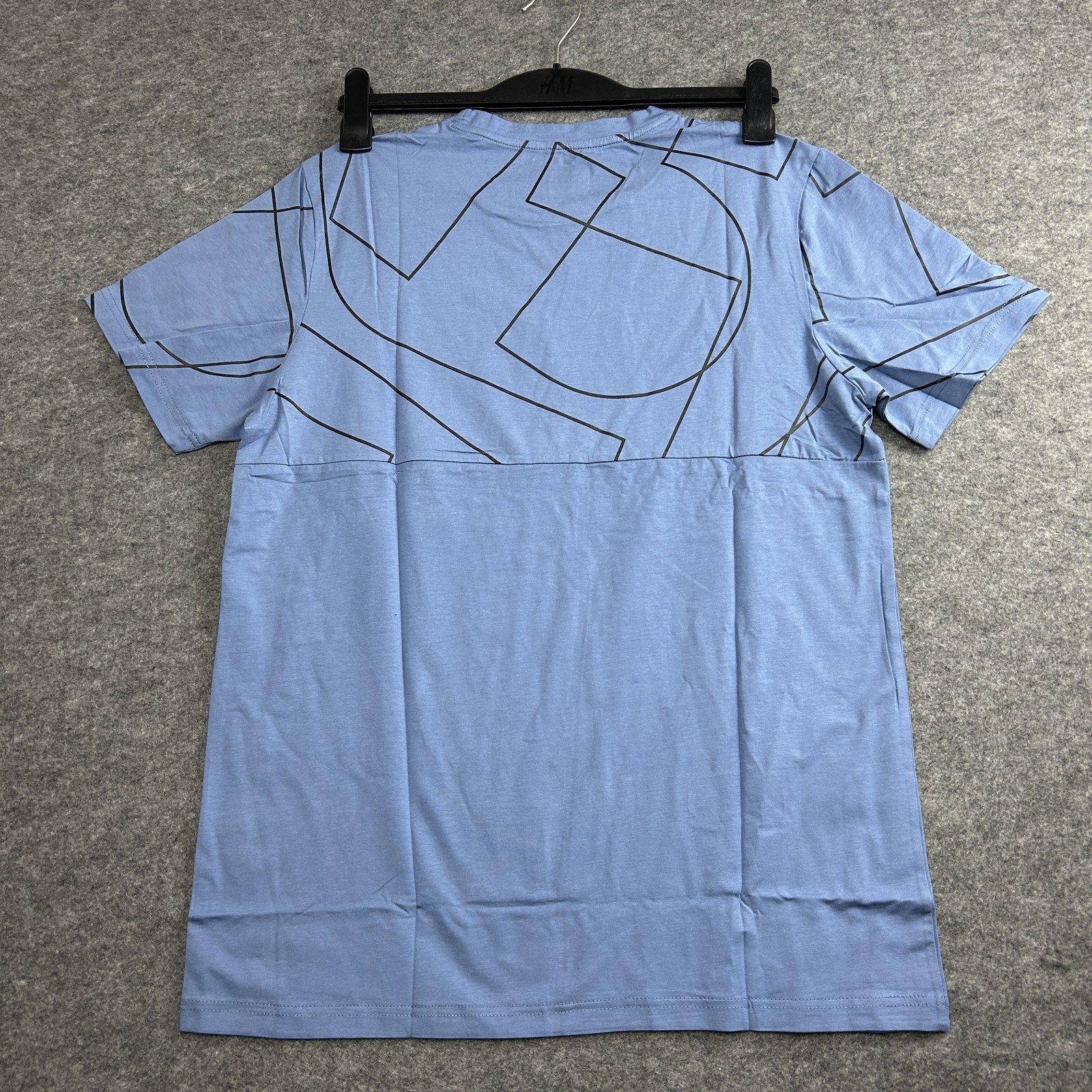 Lafranke Shirt Men's Large, Geometric Graphic Tee Polyester Cotton Modern Casual gallery