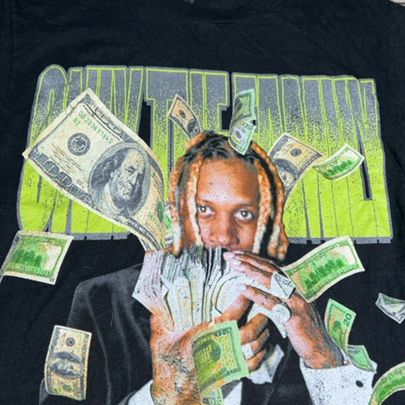 OTF Lil Durk T-Shirt Men's Large Black 'Only The Family' Graphic Hip Hop Rap Tee gallery