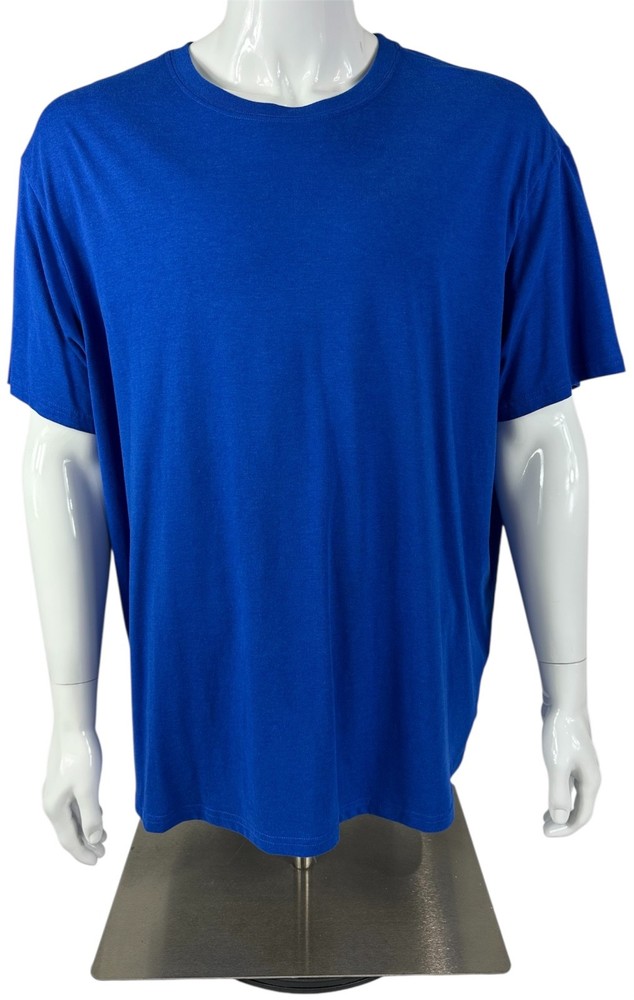 Athletic Works Men’s 2XL (50-52) Solid Blue T-Shirt Lightweight Breathable