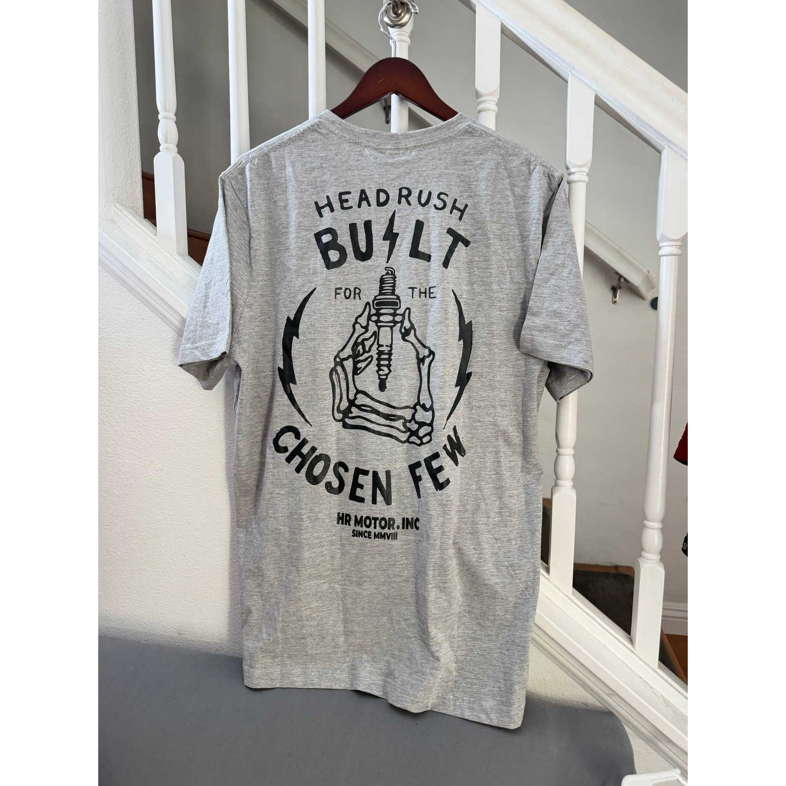 Headrush Built For The Chosen Few Mens T-Shirt Heather Grey HR Motor Graphic M gallery