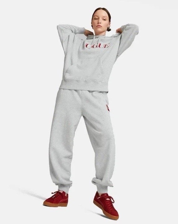 Puma X Vogue Hoodie Unisex Logo Embroidered Heather Gray Style : 536691 NWT gallery