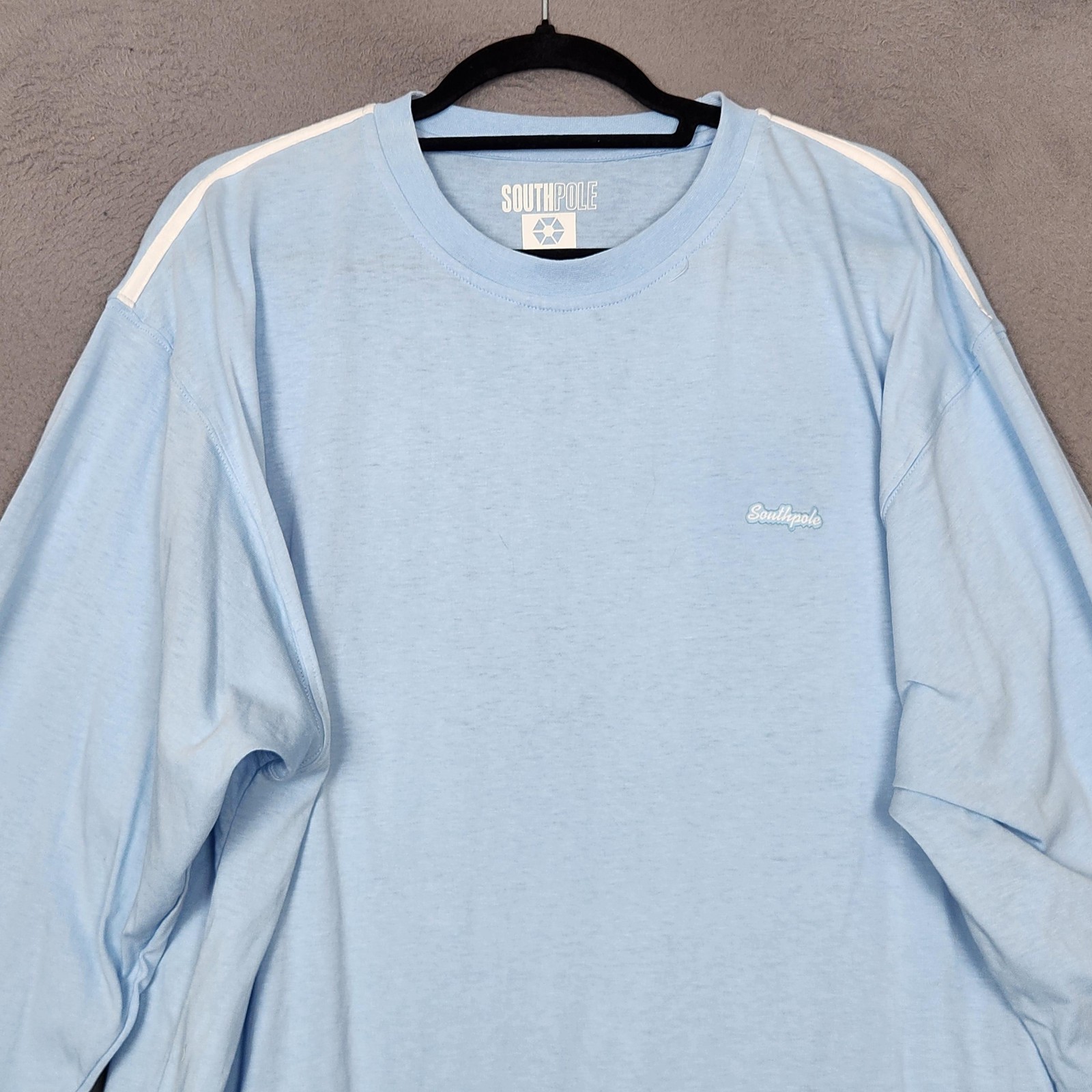 Southpole Shirt Mens Large Blue Long Sleeve Tagless Crewneck Logo Jersey gallery