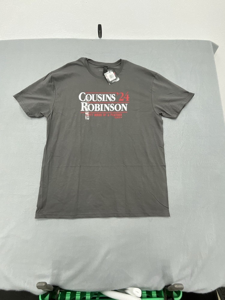 BreakingT Cousins ’24 Robinson T Shirt XL Gray NFLPA New With Tags