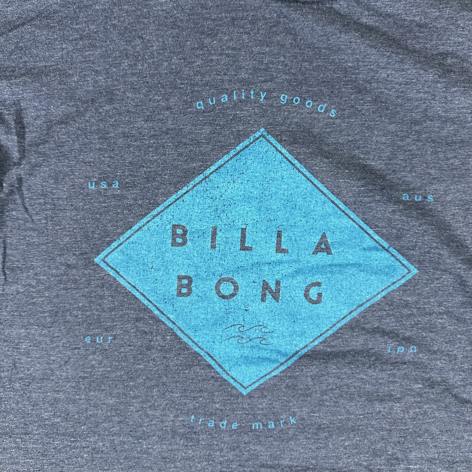 Billabong Shirt Men's M Gray Cotton Crew-Neck Short Sleeve Beach Outdoor gallery