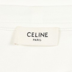 CELINE Logo Print Mesh Trim Leopard Cotton T Shirt – DUTY FREE