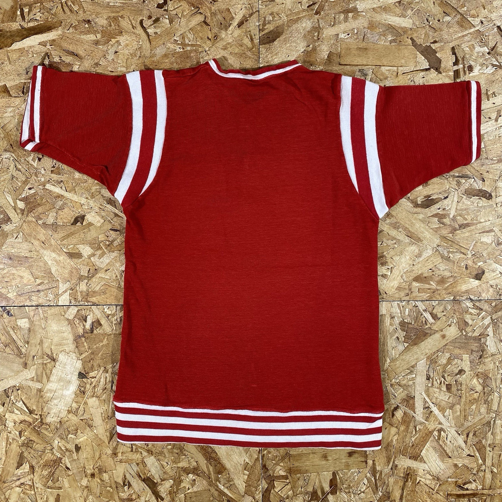 Vintage 50s 60s Dureen STG Warm Up 1/4 Zip Pullover Striped Band Shirt Size S gallery