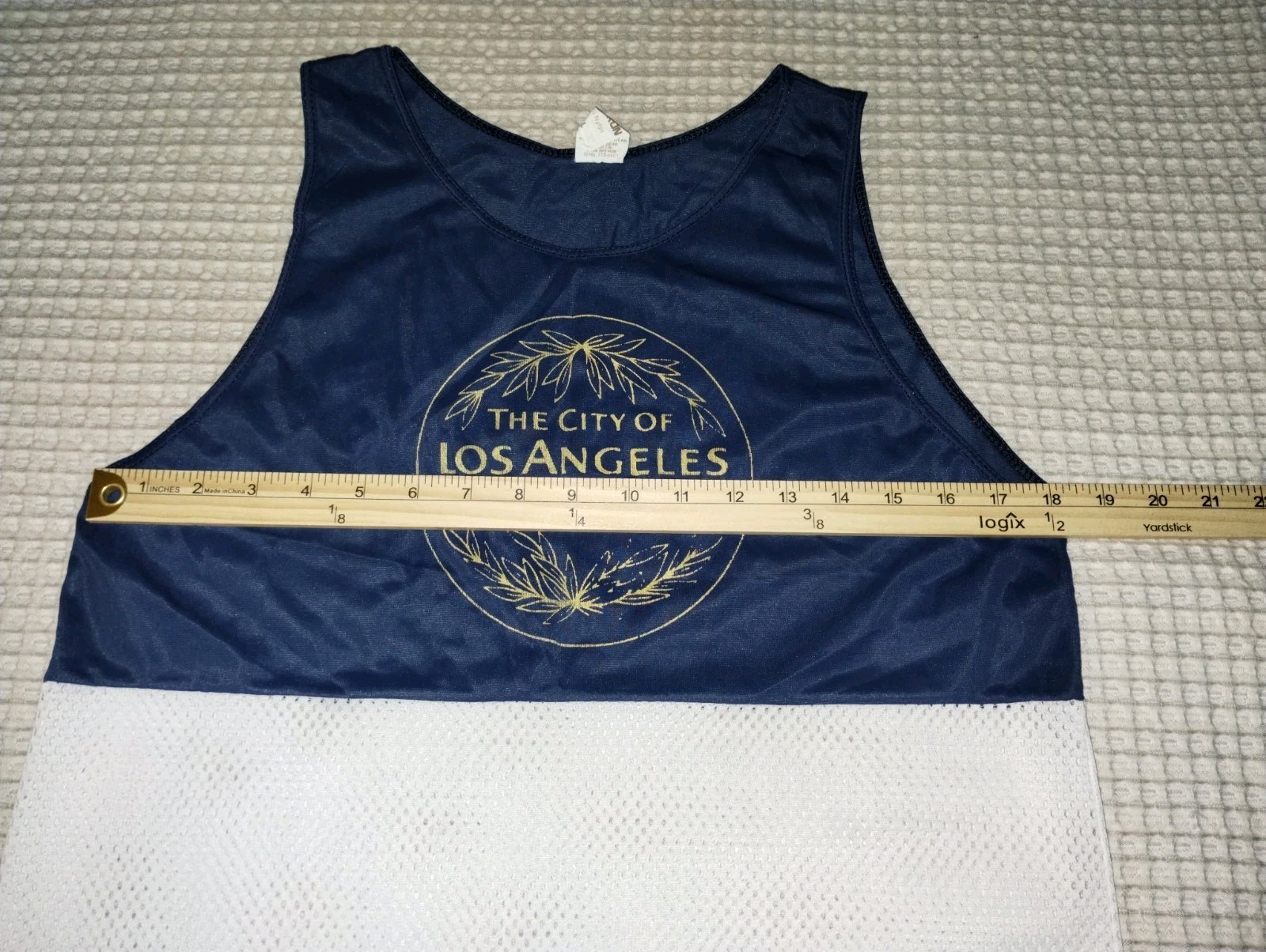 The City Of Los Angeles Marathon Blue White Vintage Jersey Tank Size Large gallery