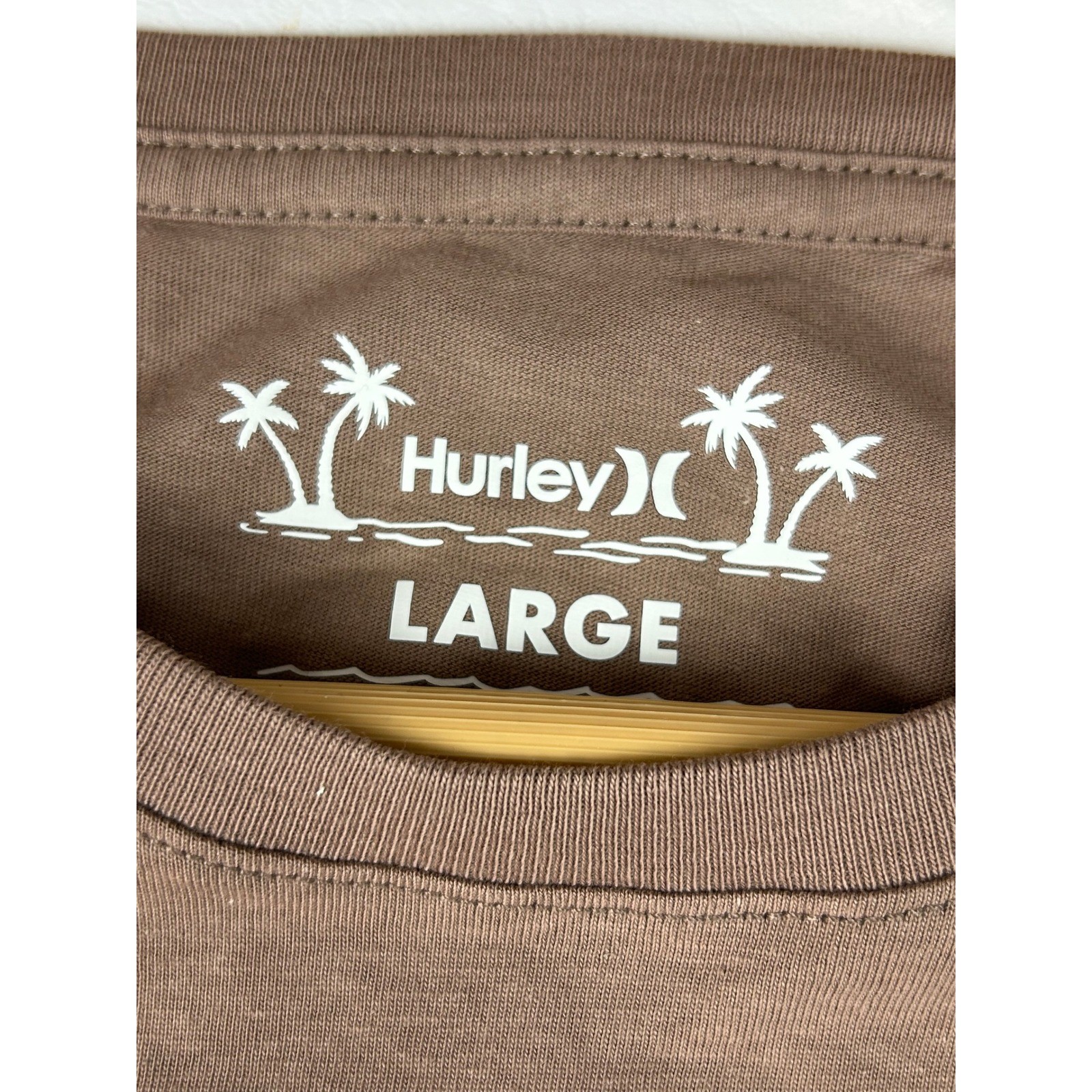 NWT Hurley Mens Everyday Long Sleeve T Shirt Large Mocha Casual Surf Streetwear gallery