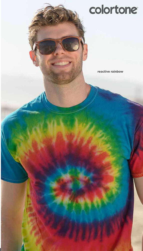 Multi-Color Tie Dye T-Shirts Adult SM - XXXXXL 100% Cotton Colortone gallery