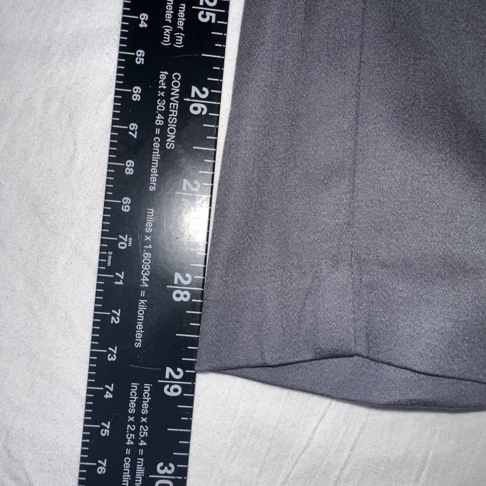 NWT Alfani Men’s 32 X 29 Gray Stretch Slim Fit Flat Front Dress Pants $60 gallery
