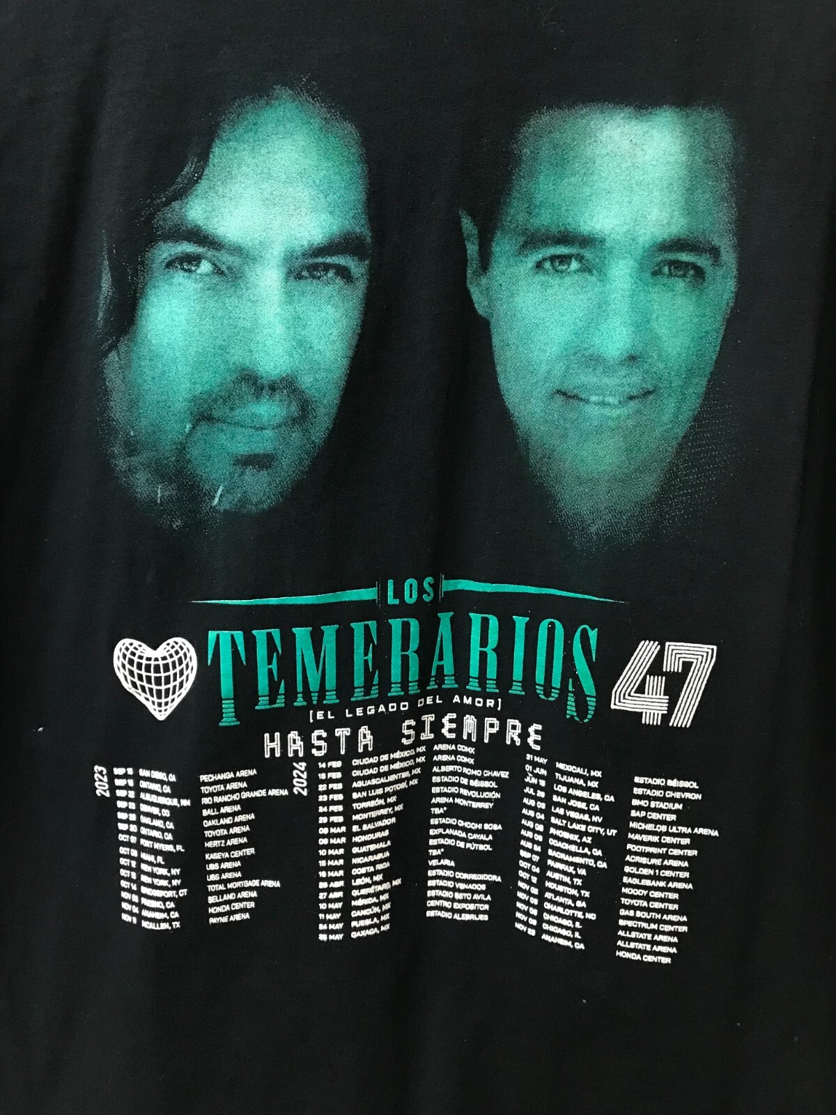 Los Temerarios Shirt Mens XL Black Hasta Siempre Tour 2023 Concert Album Tee gallery