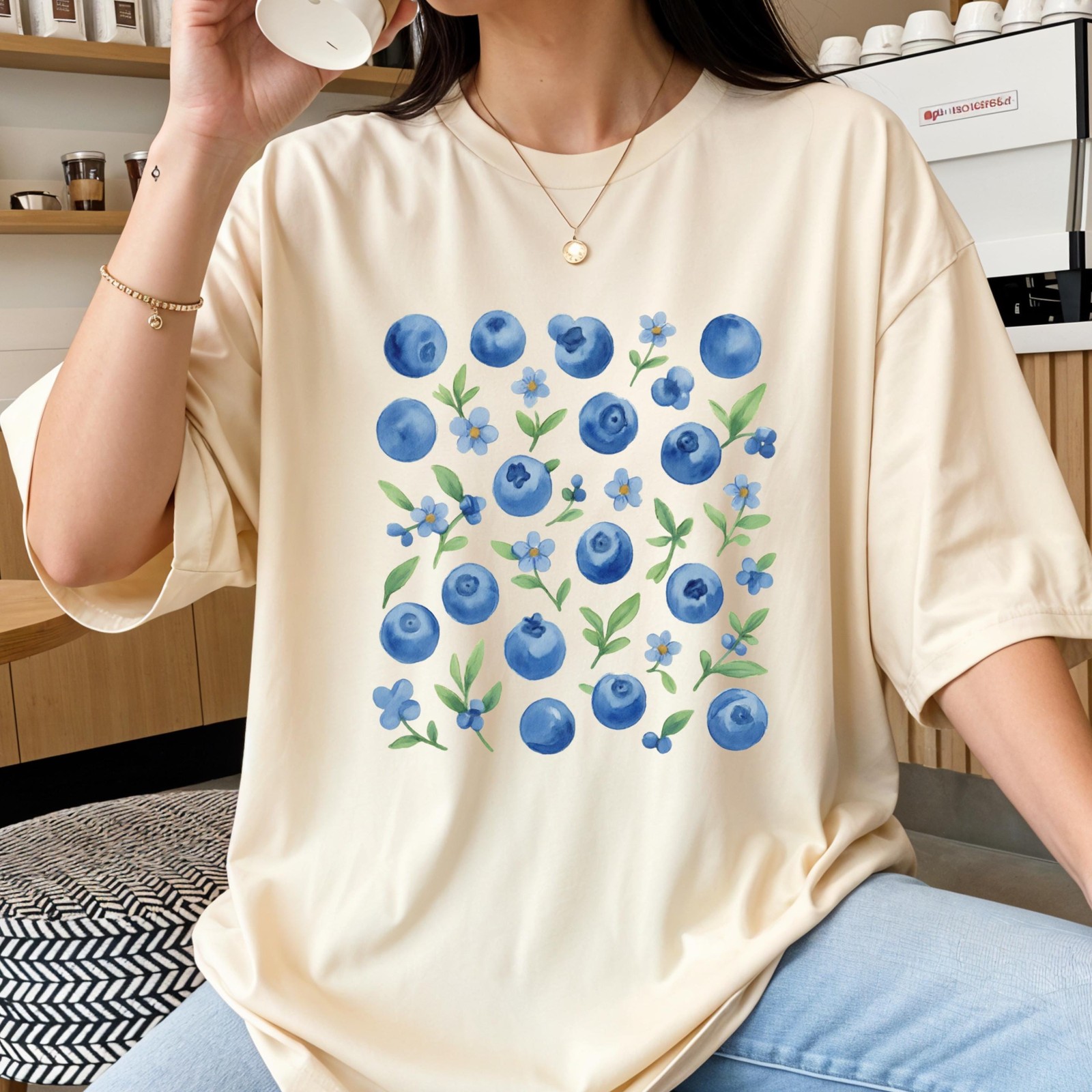 Blueberry 90s Vintage Style Comfort Colors T-Shirt gallery