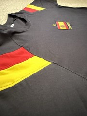 Vintage Spain Flag Embroidered Oversized Football T-Shirt,Retro Soccer Stree