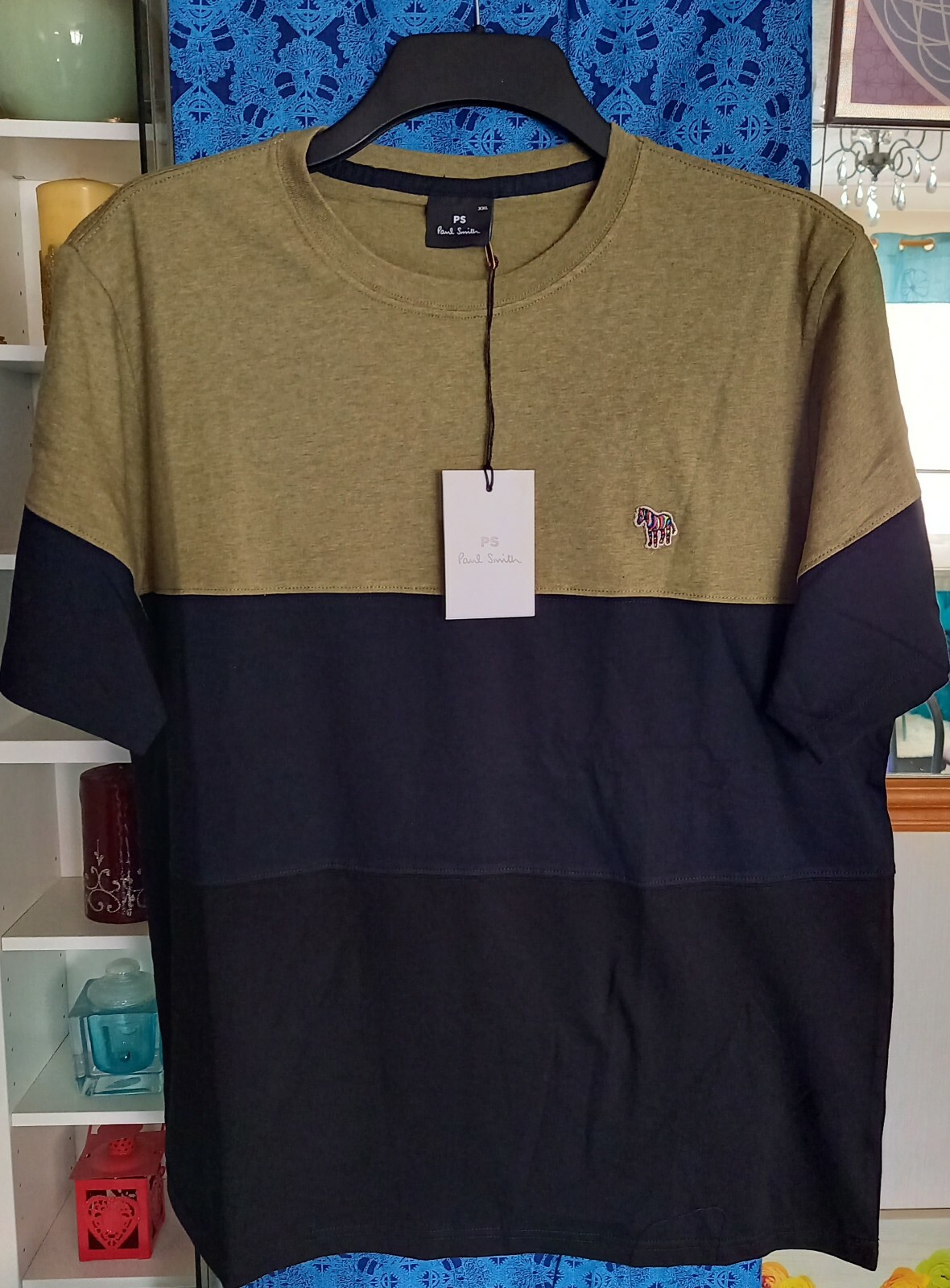 PS Paul Smith Colour Block Black/Navy/Olive T-shirt (multiple sizes available)