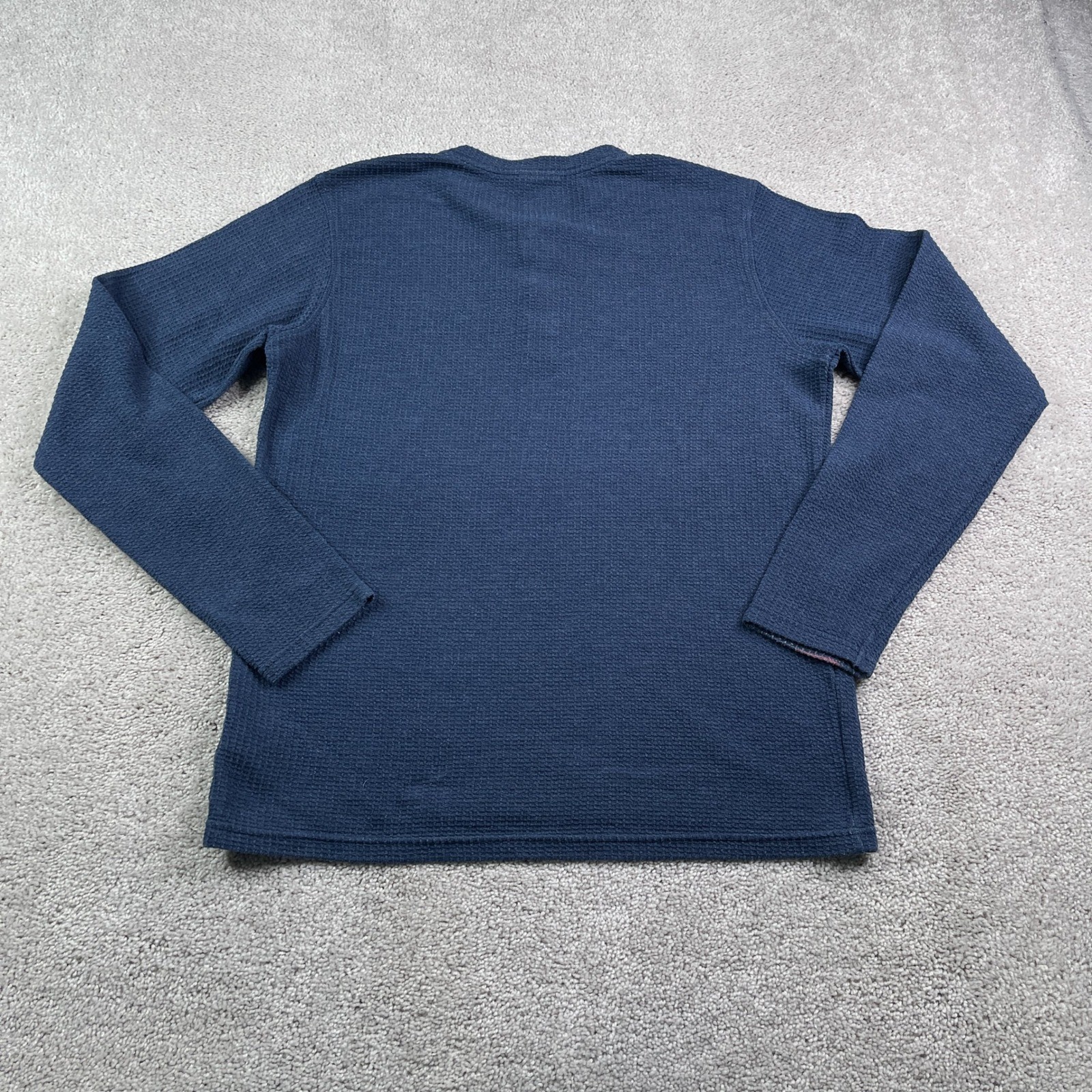 Columbia Shirt Mens Medium Blue Long Sleeve Henley Textured Waffle Knit gallery