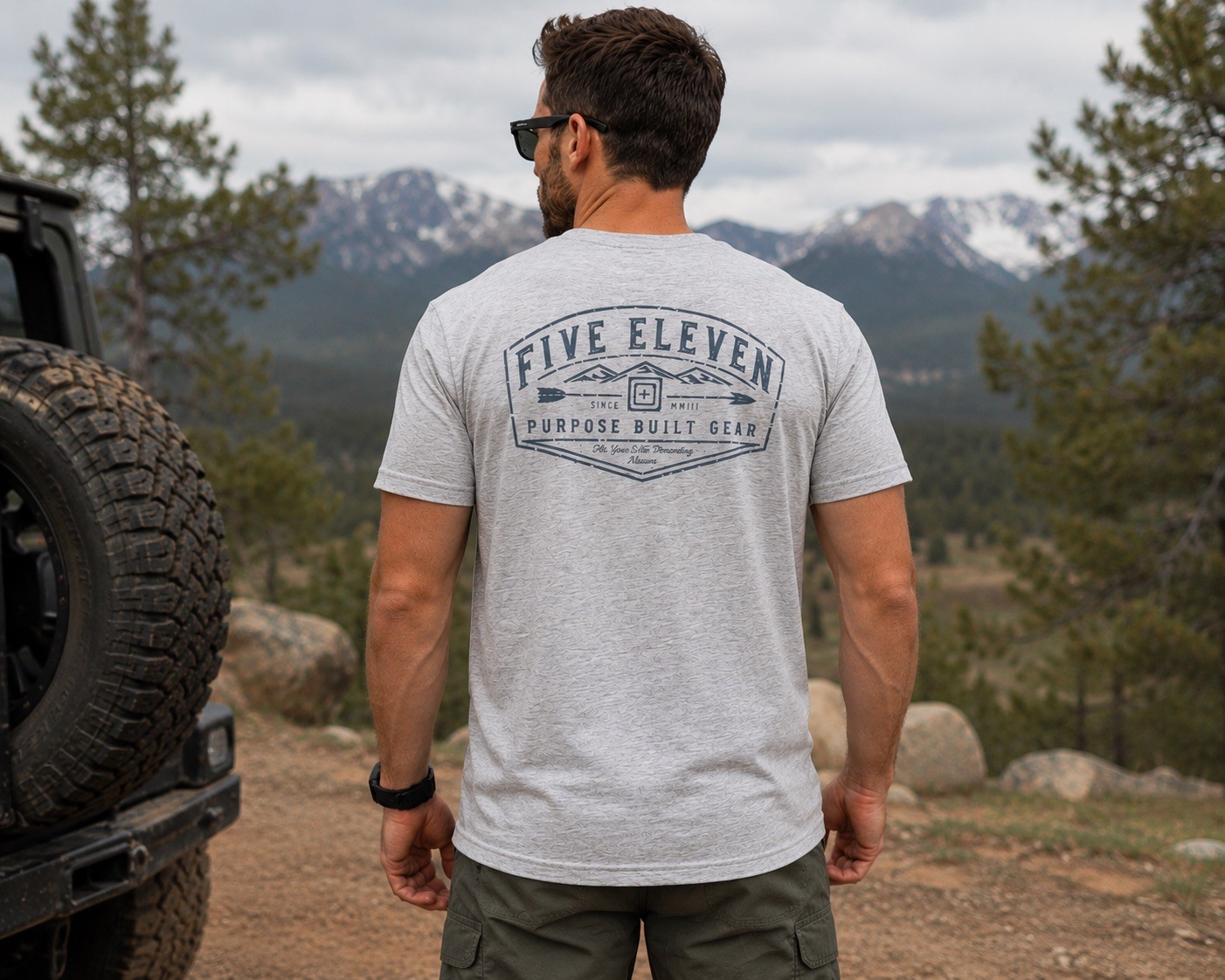 5.11 Tactical Heather Gray Blue Purpose Built Gear T-Shirt Men’s Medium NEW NWT! gallery