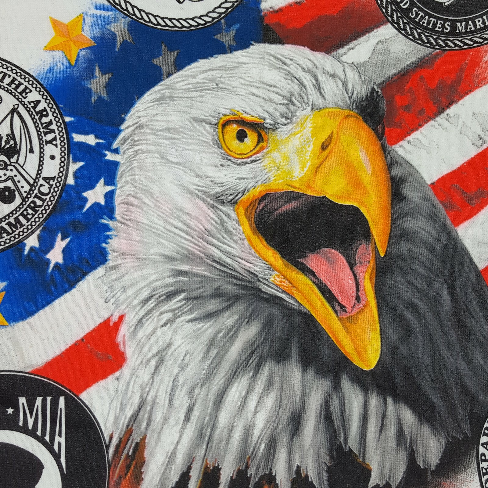 Vintage US Military Men's Size 2X Eagle Liberty T Shirt Patriotic Flag American gallery