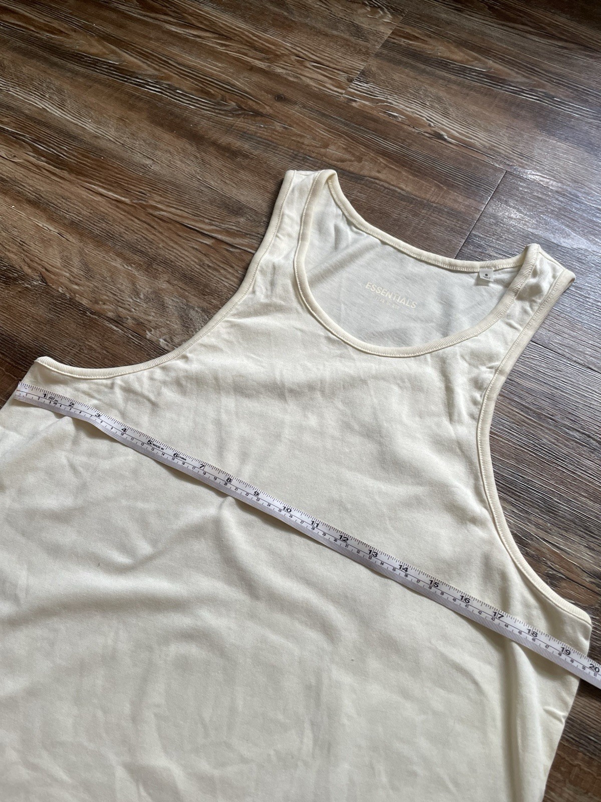 Essentials Fear of God FOG Basic Tank Top Singlet Vest Cream Size S Men's gallery