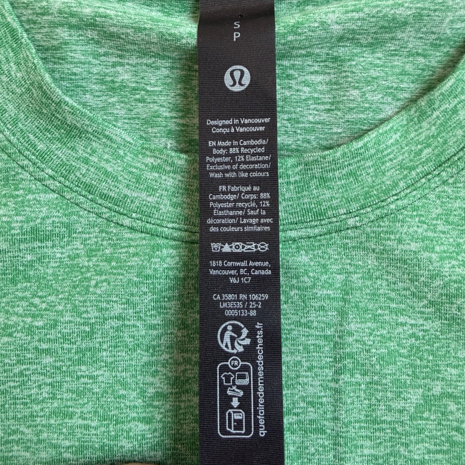 New Lululemon Soft Jersey Short Sleeve T Shirt Green Stretch LM3ES3S Men’s Small gallery