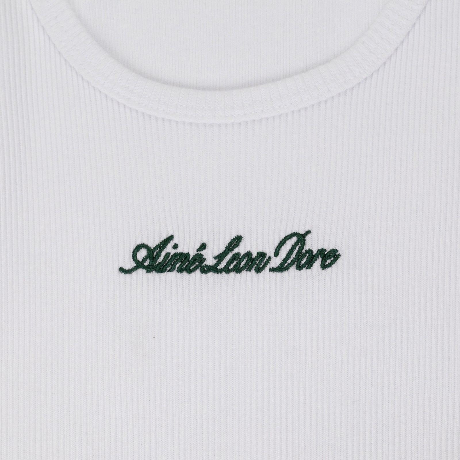 AIME LEON DORE White Embroidered Logo Tank Top SIZE S $80 gallery