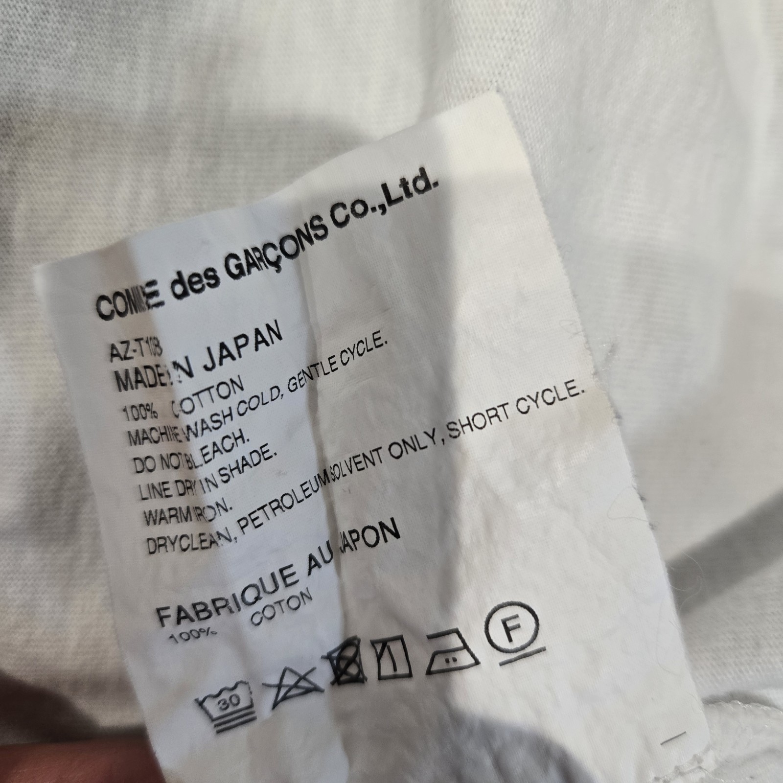 Comme des Garcons Play T Shirt White Sz Medium CDG gallery