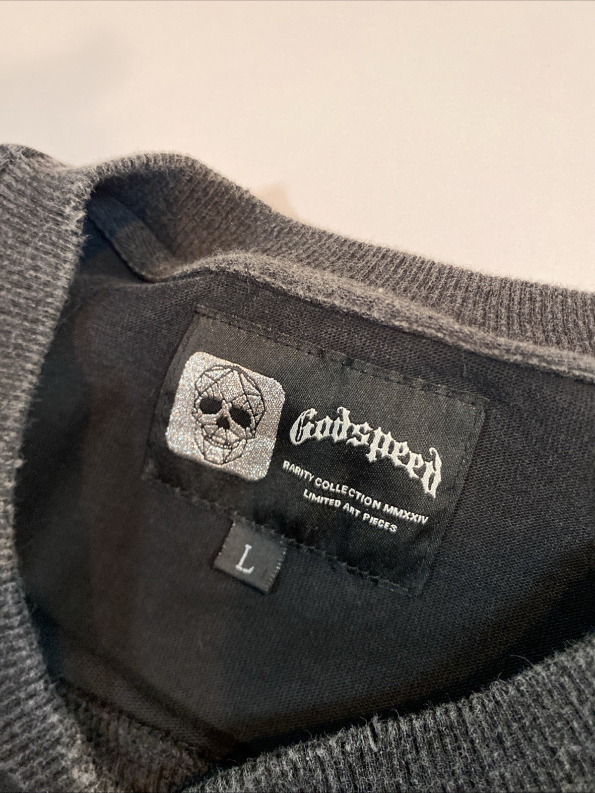 Godspeed V.O.D. 2024 Skeleton White House Graphic T-Shirt Black Wash Size Large gallery