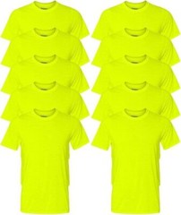 Gildan (10-pack) Safety Green Solid Cotton Short Sleeve Blank Tee T-Shirt S-XL