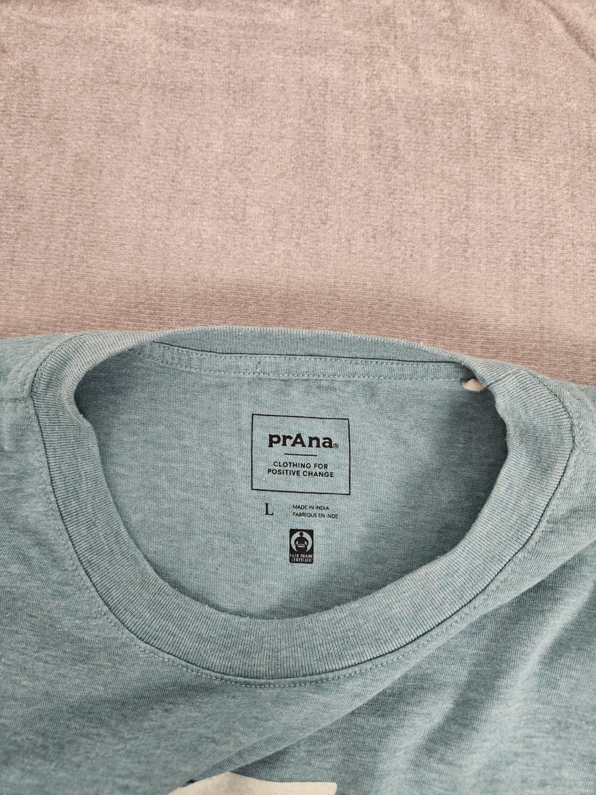 prAna Men's Large Graphic T-Shirt Blue Van Life Campfire Fair Trade Certified gallery