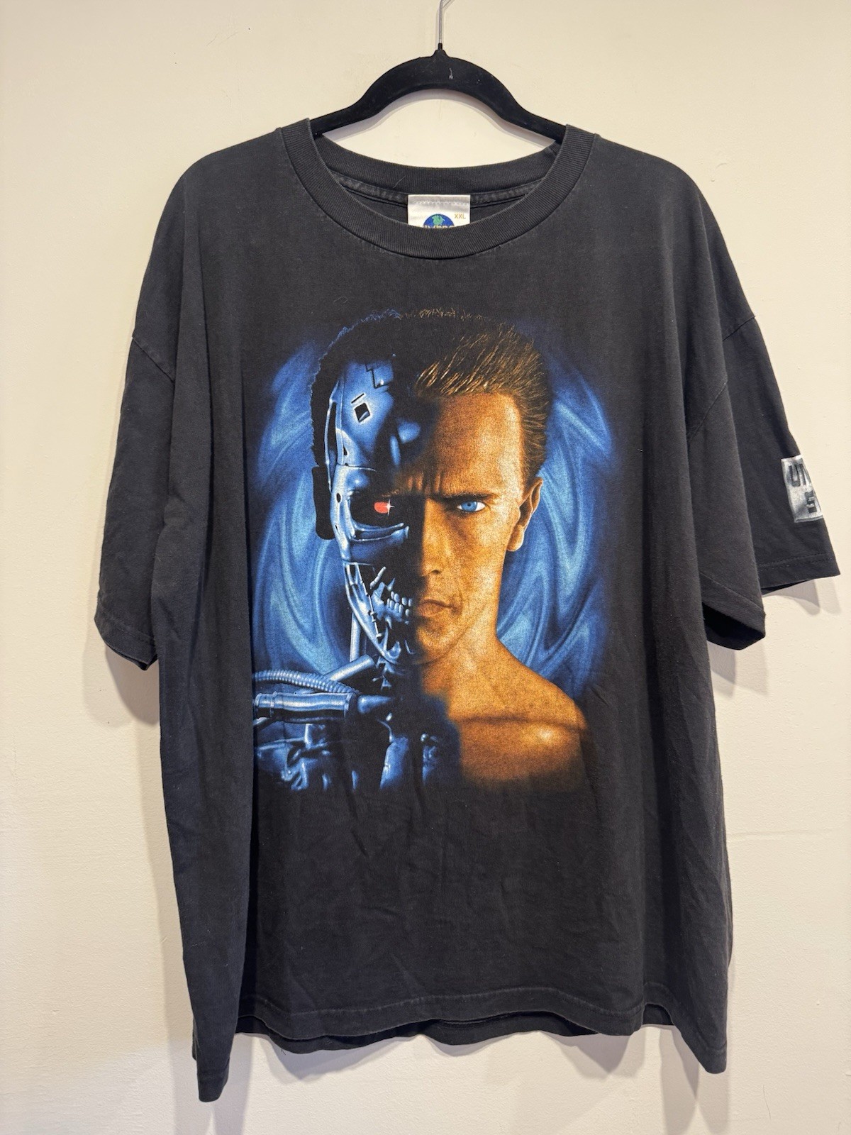 Vintage Terminator T2 Universal Studios Shirt Men Size XXL Black Authentic 90s