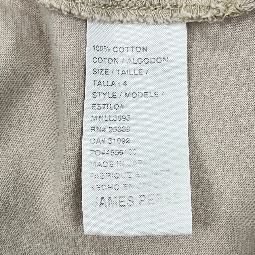 James Perse Men XL (4) Beige Long Sleeve Pocket Cotton Crew Casual Made in Japan gallery