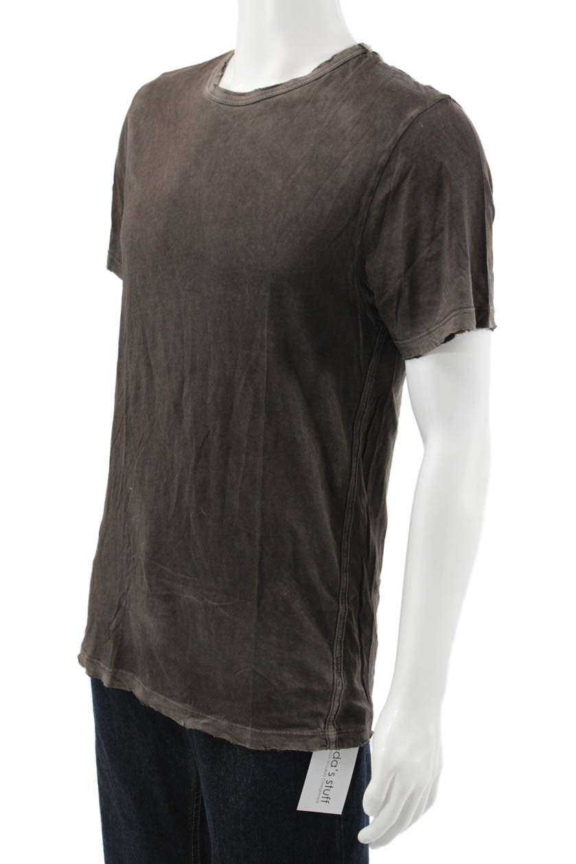 Cotton Citizen Mens Basic Crew Neck T-Shirt Brown Supima Cotton Size M gallery
