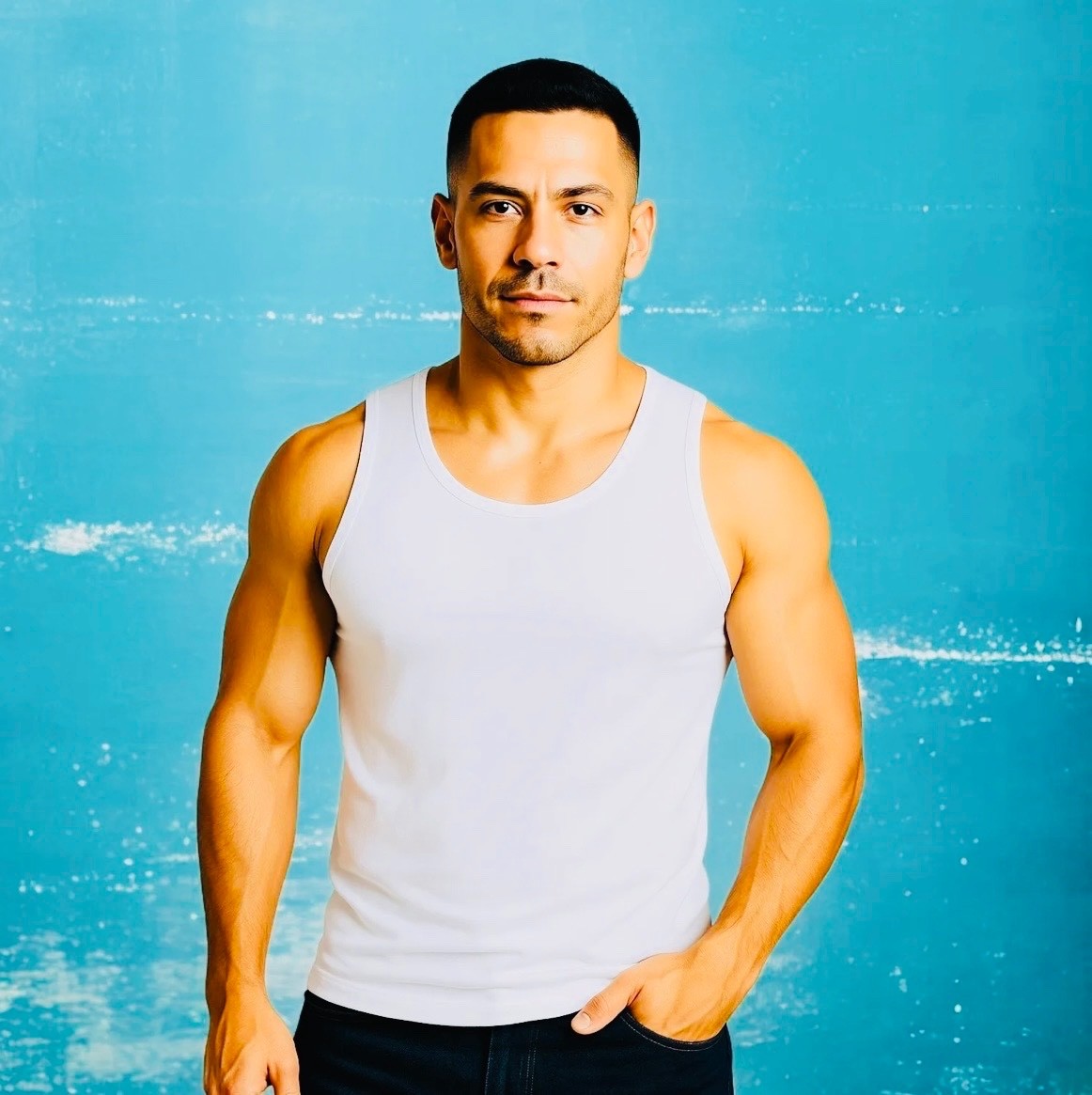 Insta Slim Men’s Slimming Compression Tank Top Shapewear Black White gallery