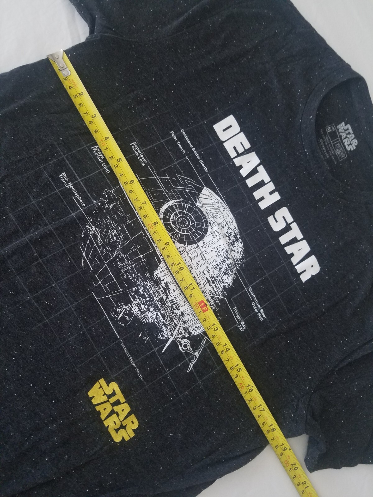 Star Wars DEATH STAR T-Shirt M Black Speckled SciFi Space Sith The Empire Jedi gallery
