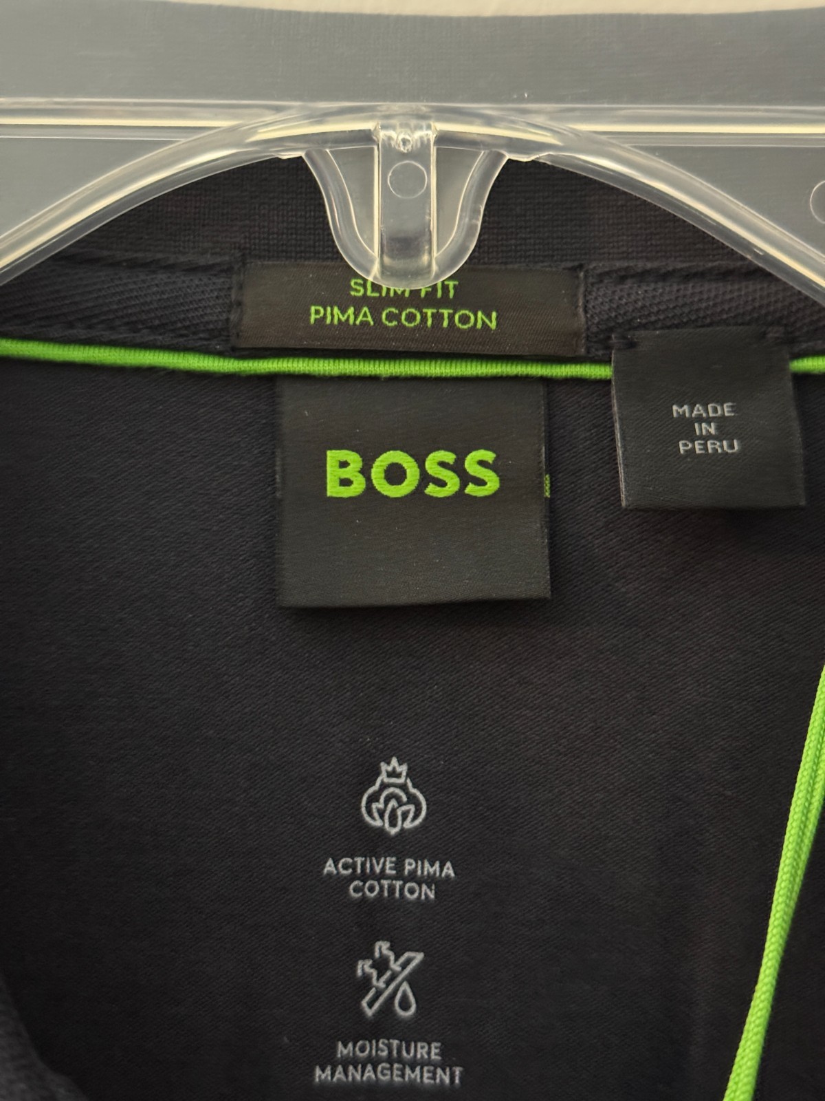 Hugo Boss Polston Zip Polo Slim-Fit Polo Size Medium M Black NEW Retail $129 gallery